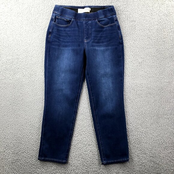 SOFT SURROUNDINGS Womens SMALL The Ultimate Pull On Stretch Denim Crop Jeans - Picture 1 of 12